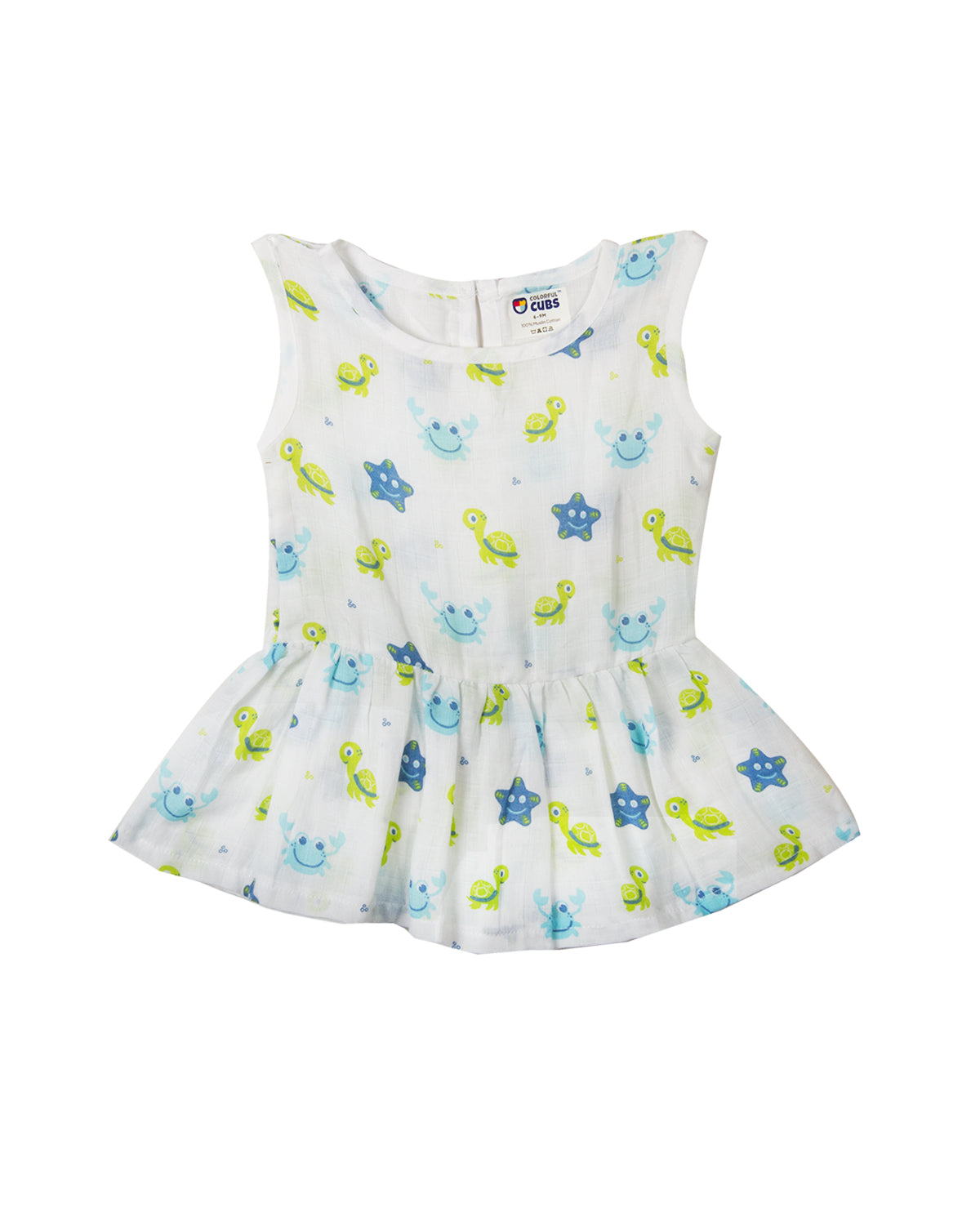 Muslin button frock - STAR