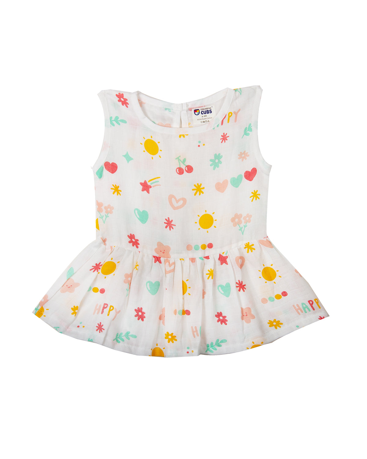 Muslin Button Frock - CHERRY HEART