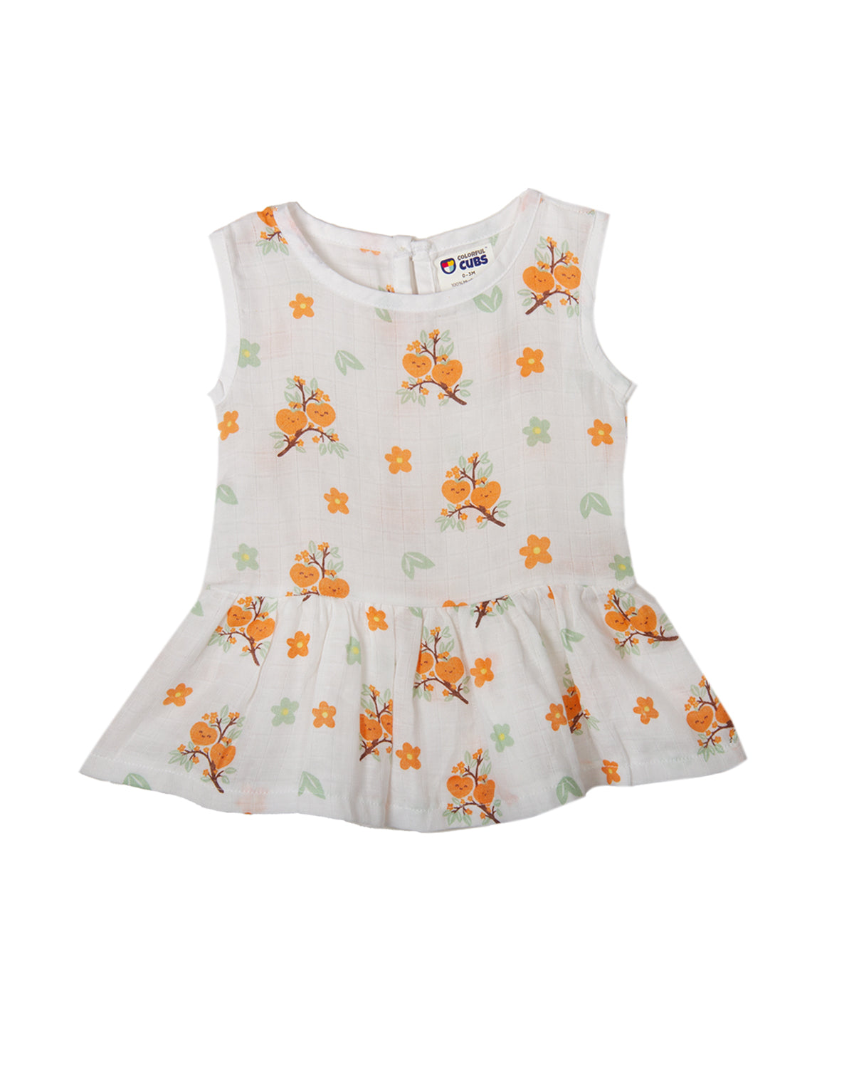 Muslin Button Frock - HEART FRUIT