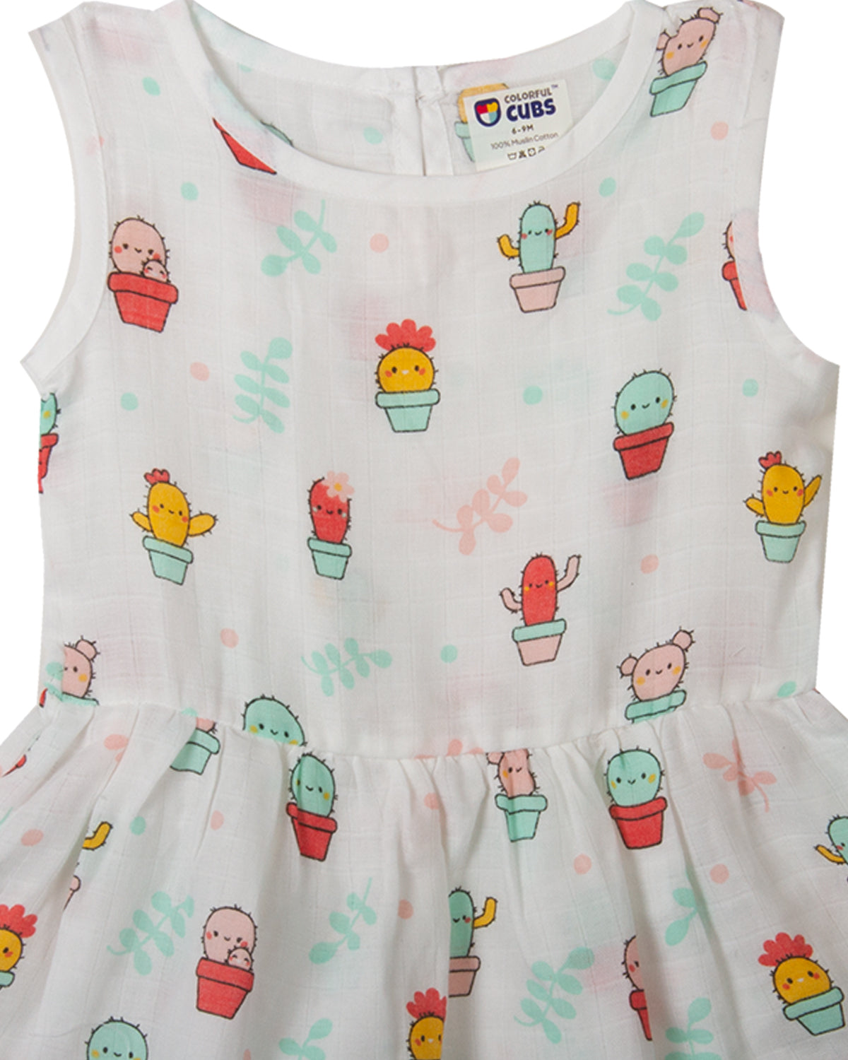 Muslin button frock - CACTUS